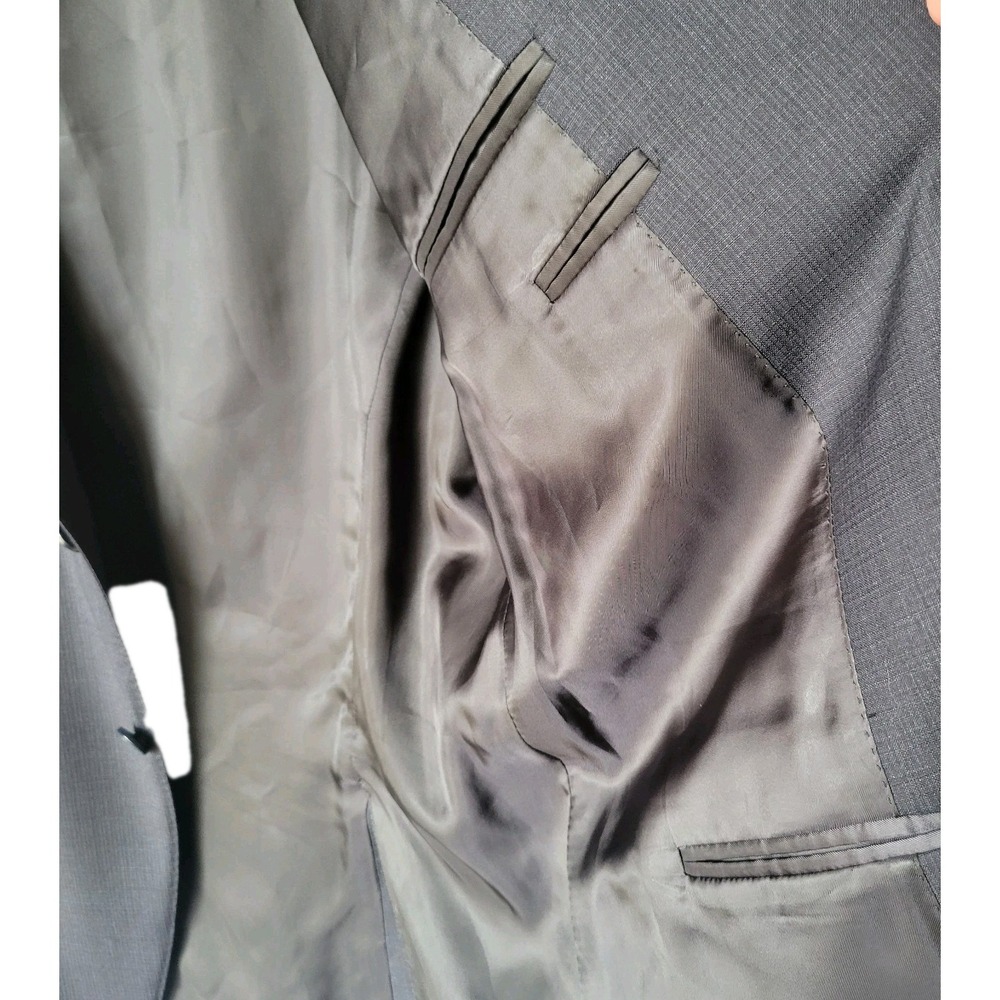 Canali 1934 "Travel" 100% Wool 2 Button Sportcoat Blazer Charcoal 42R US Size - Picture 9 of 11